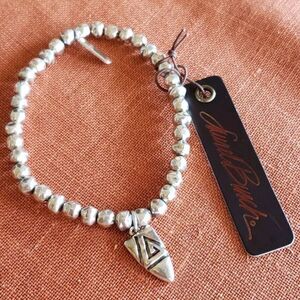 Laurel Burch beaded stretch bracelet zuni charm will fit wrist 7.5  NWT